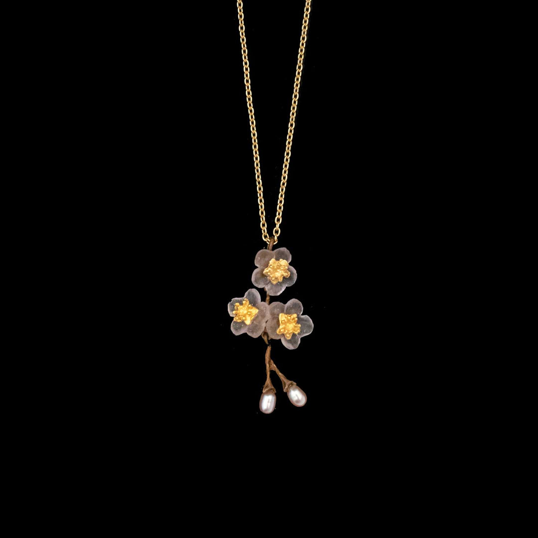 Cherry Blossom Pendant - Pearl Drop