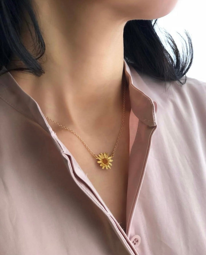 Yellow Butter Daisy Pendant