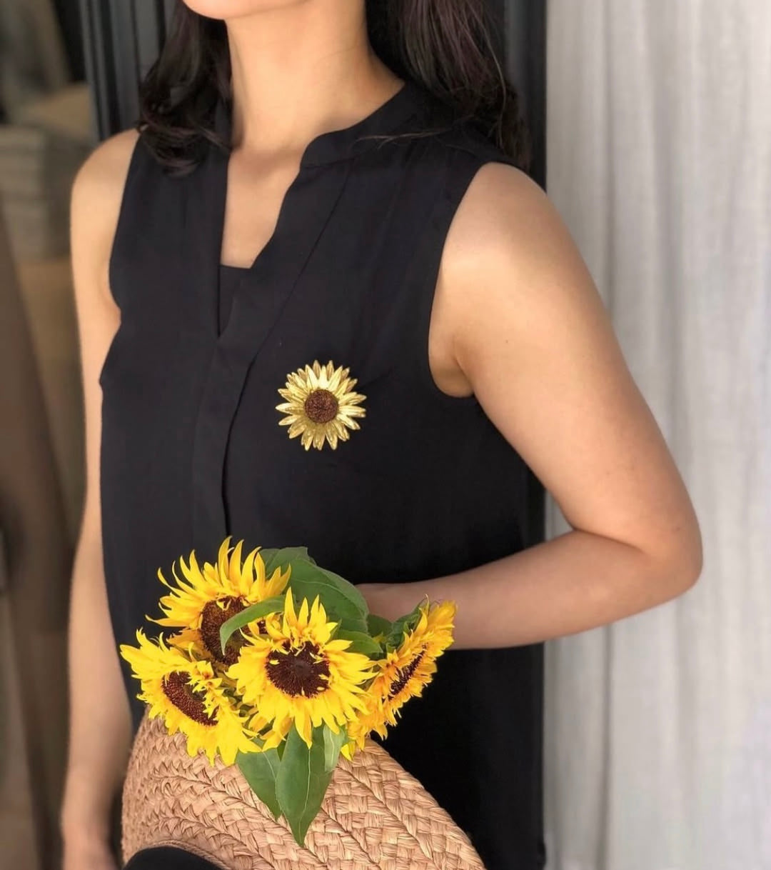 Sunflower Brooch