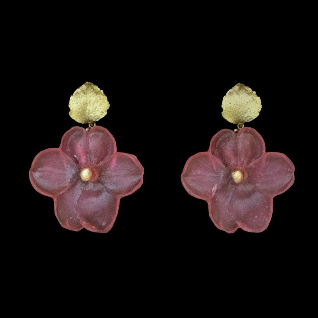 Impatiens Earrings - Post Pink