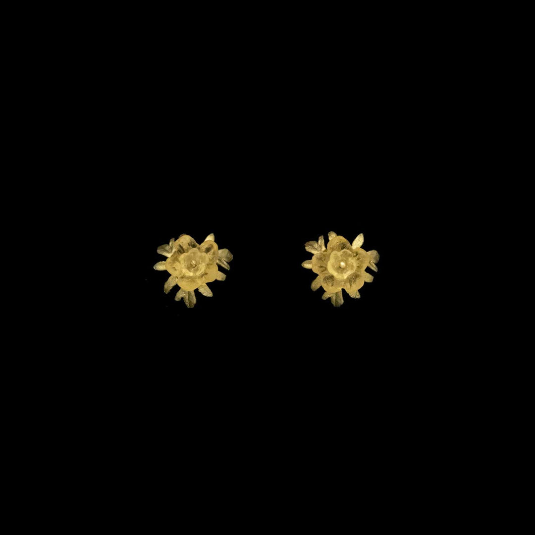 Chrysanthemum Earrings - Stud Yellow