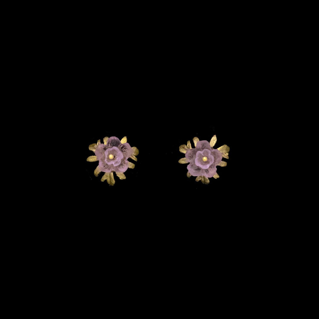 Chrysanthemum Earrings - Stud Lavender