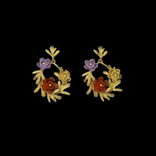 Chrysanthemum Earrings - Hoop Post