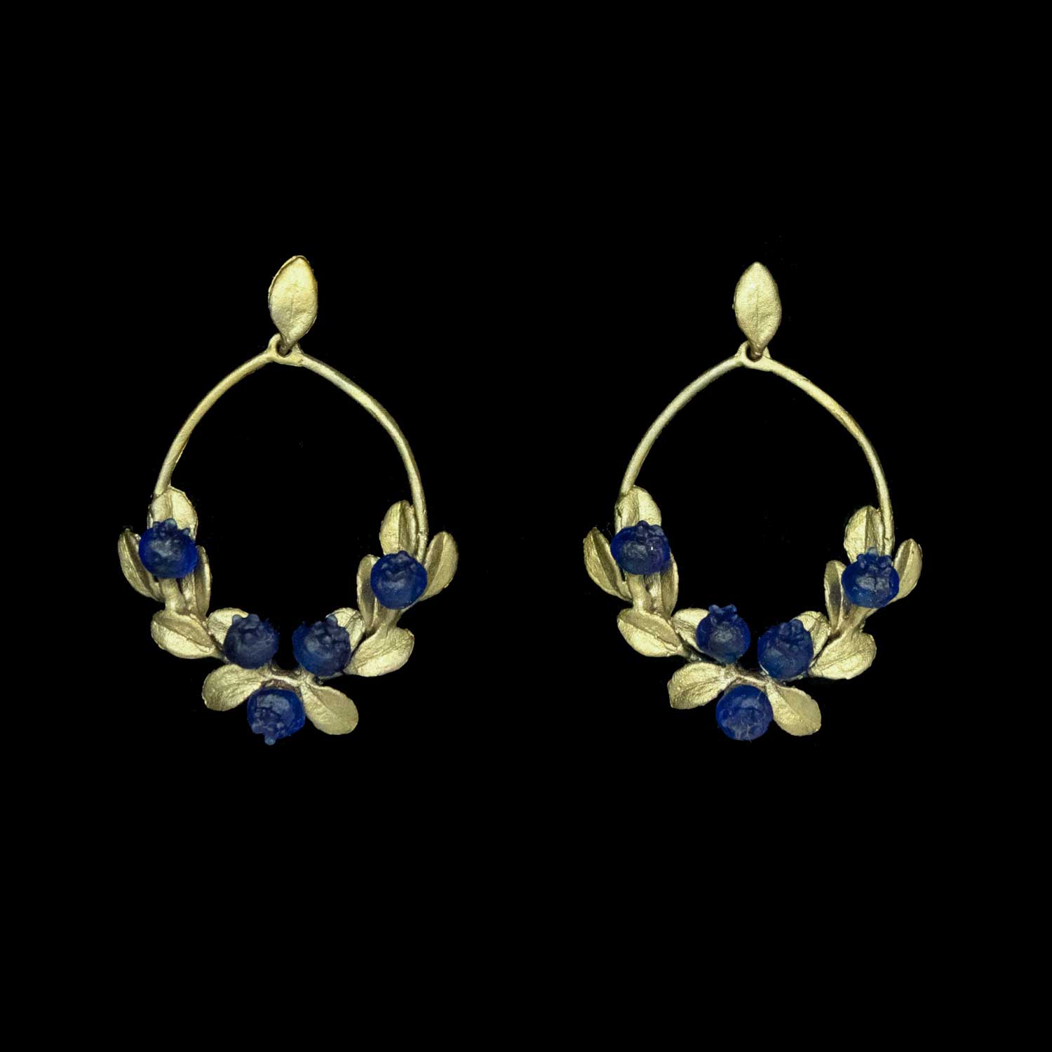 Petite Blueberry Earrings - Oval Post