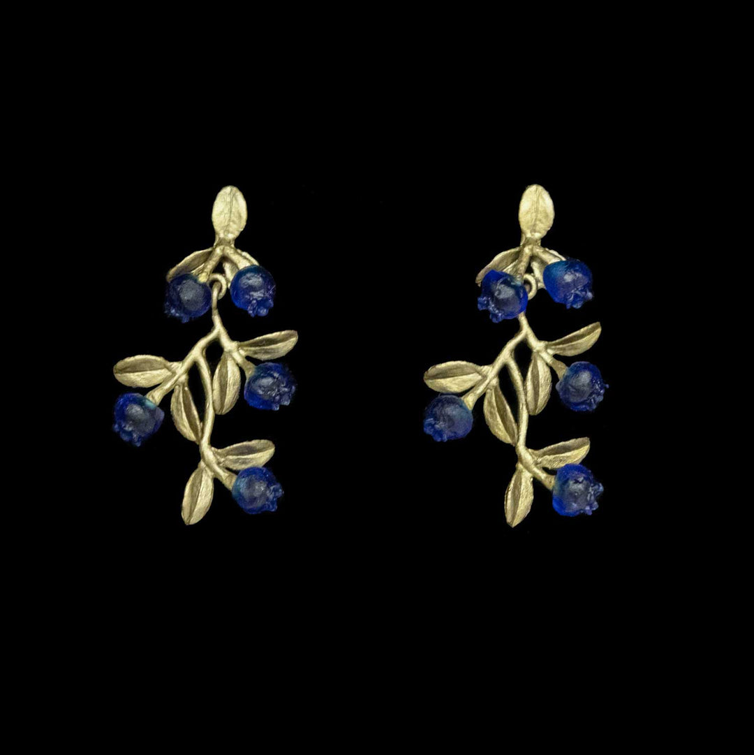 Petite Blueberry Earrings - Dangle Post