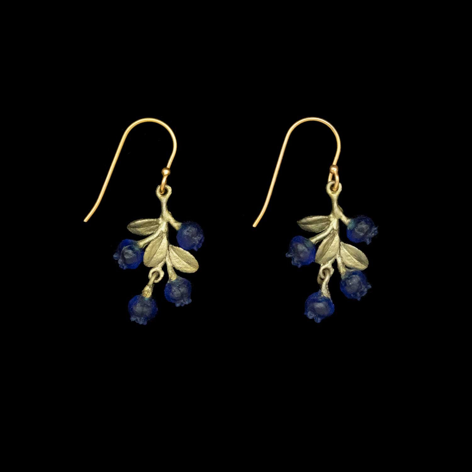 Petite Blueberry Earrings - Dangle Wire