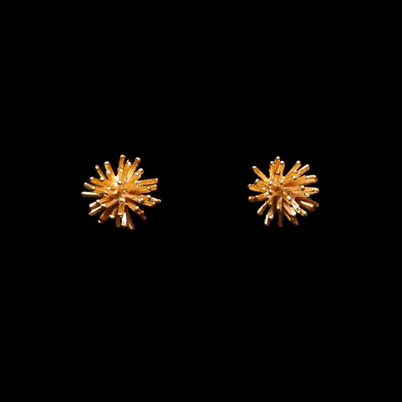 Gone To Seed Earrings - Large Stud Gold - Michael Michaud Jewellery