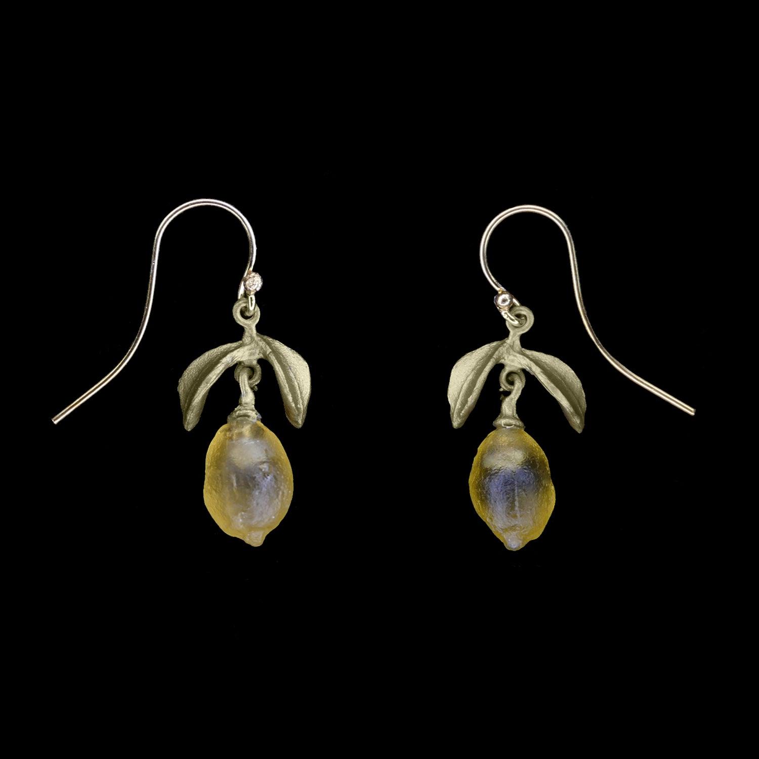 Lemon Drop Earrings - Dainty Wire - Michael Michaud Jewellery