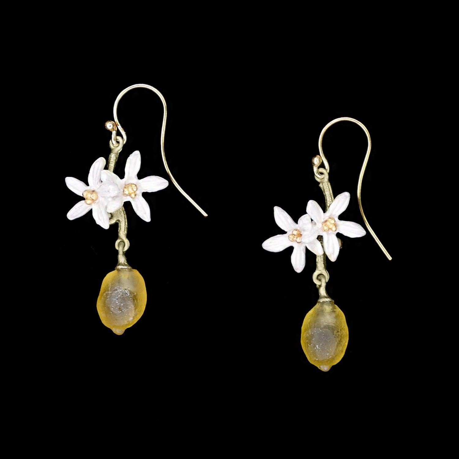Lemon Drop Earrings - Flower Wire - Michael Michaud Jewellery