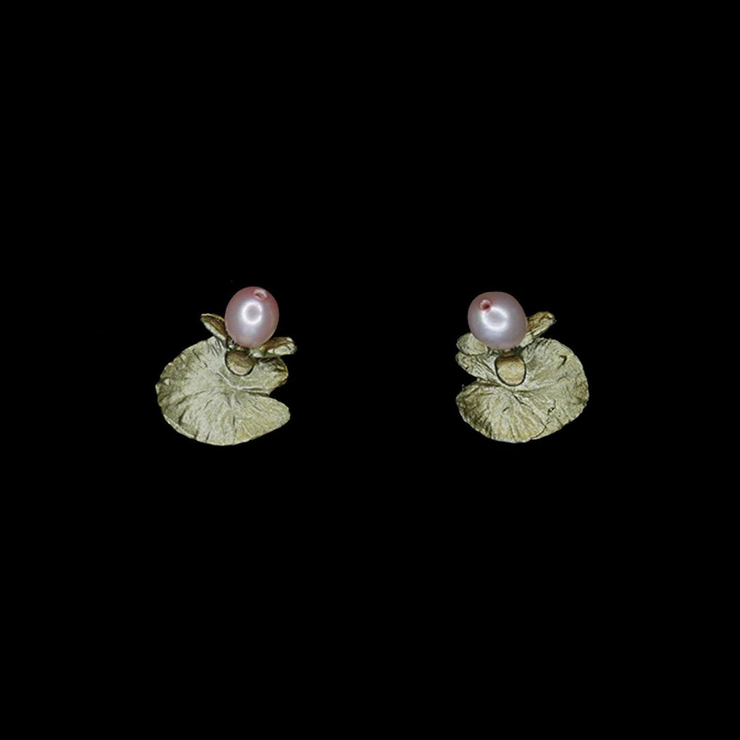 Water Lilies Earrings - Studs - Michael Michaud Jewellery