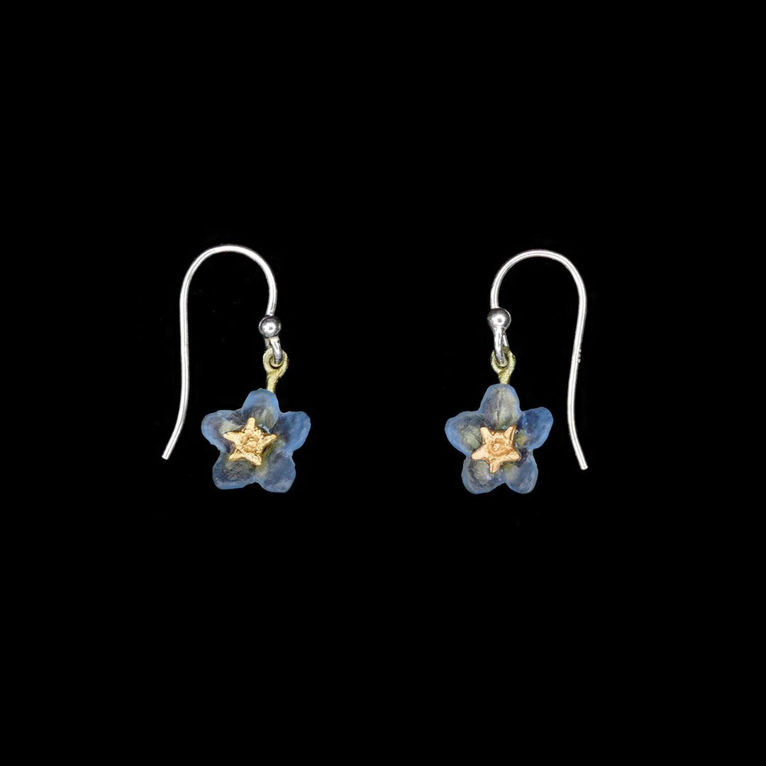Forget Me Not Earrings - Single Flower Wire - Michael Michaud Jewellery