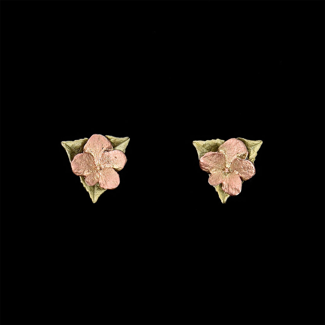 Hydrangea Earrings - Leaf Post - Michael Michaud Jewellery