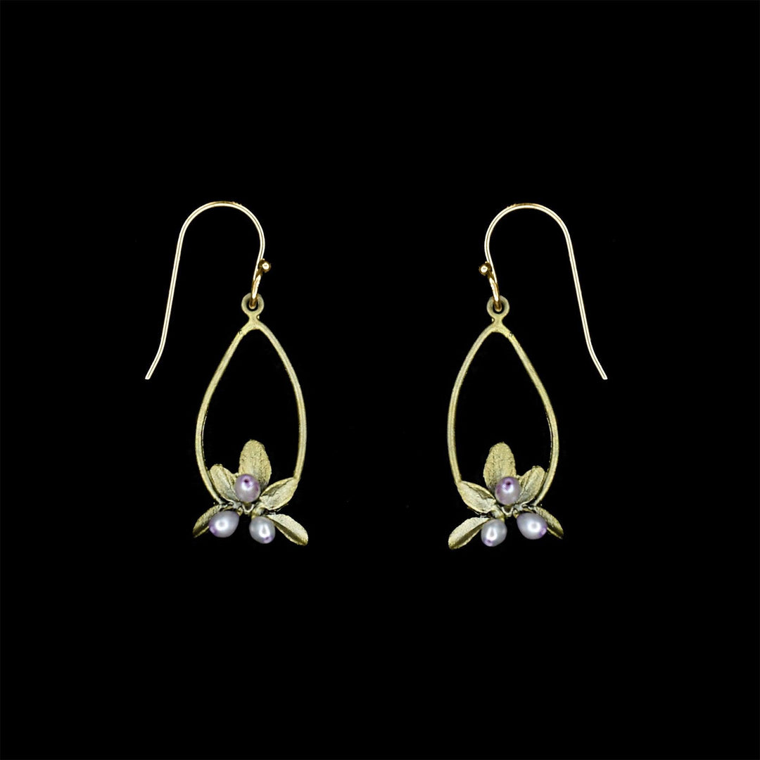 Flowering Thyme Earrings - Oval Wire - Michael Michaud Jewellery