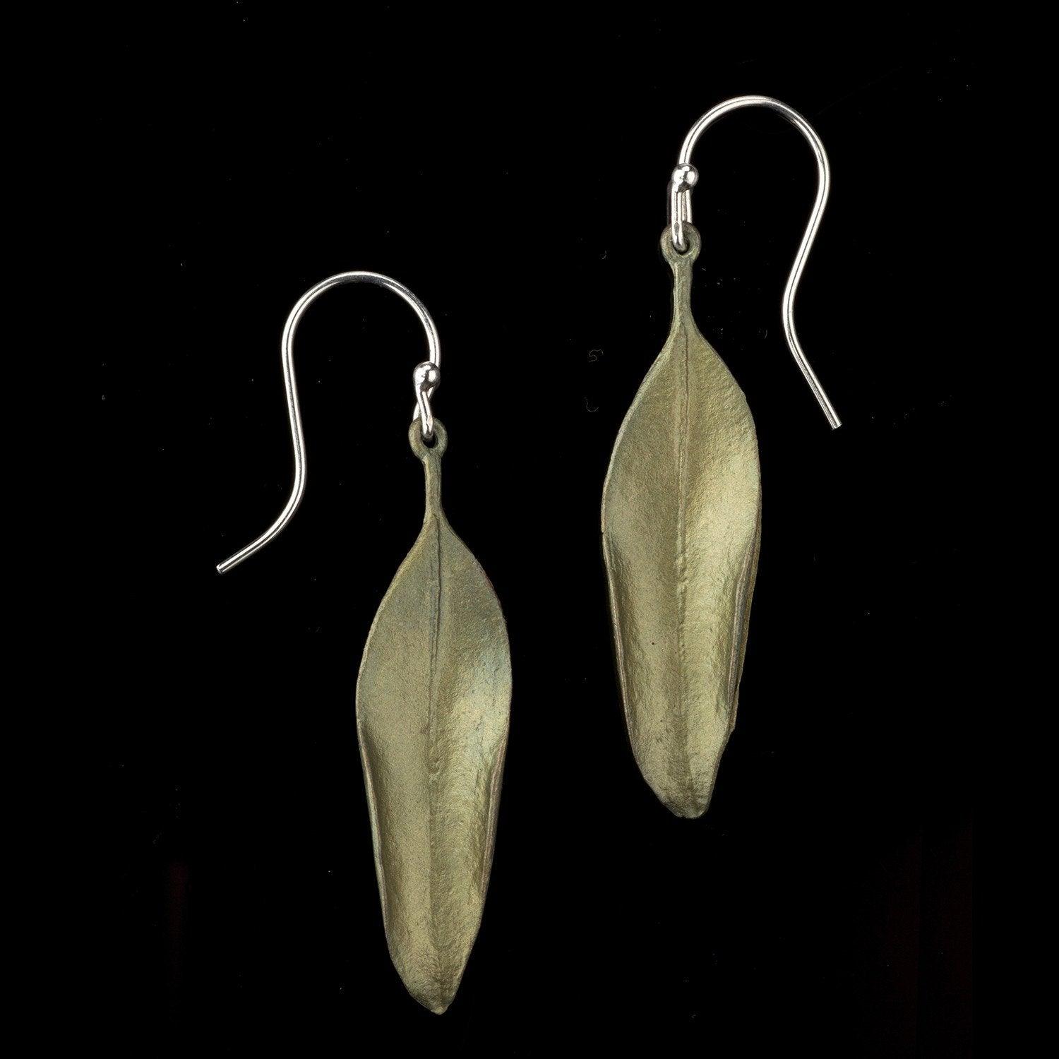 Eucalyptus Earrings - Mountain Laurel Wire - Michael Michaud Jewellery
