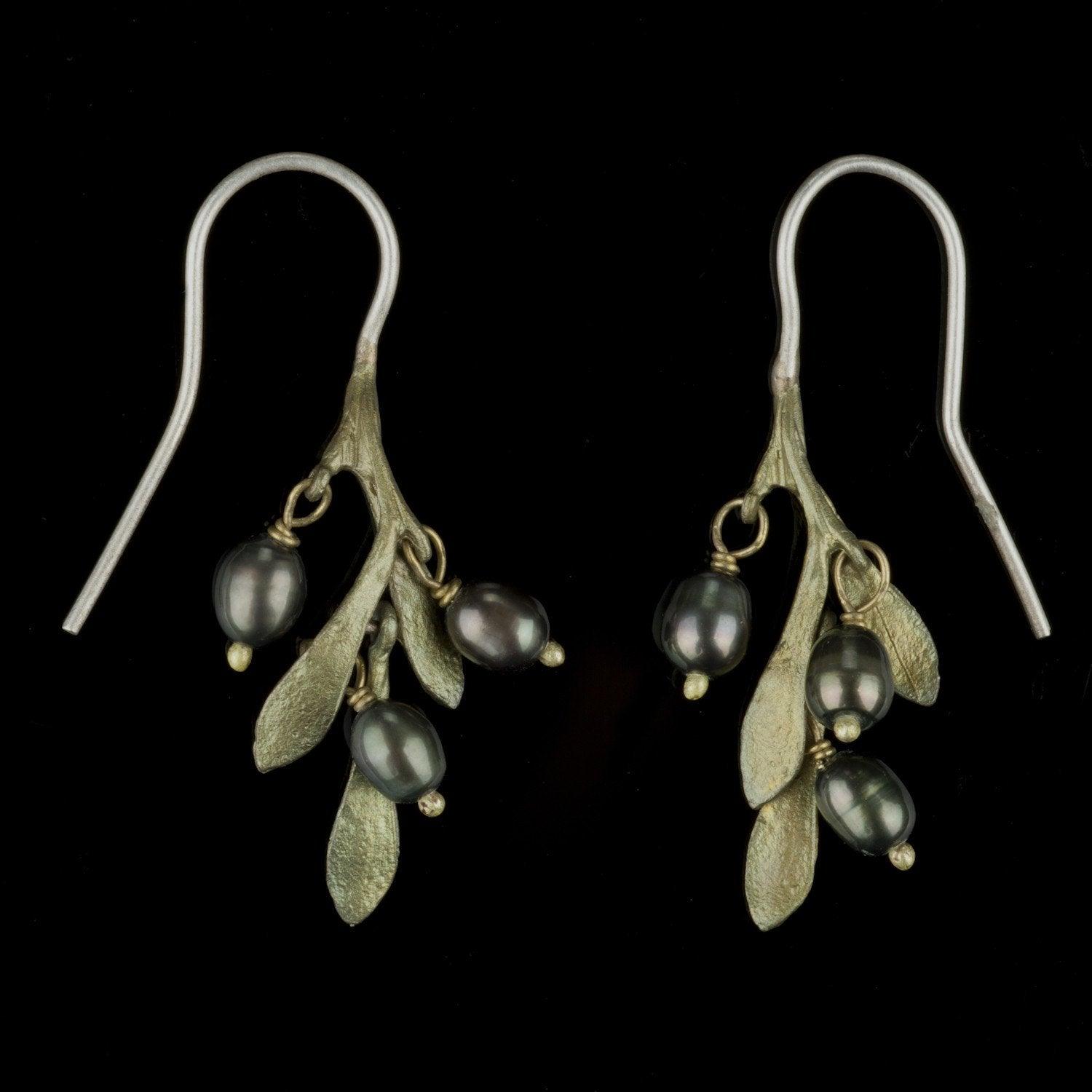 Olive Earrings - Delicate Wire Drop - Michael Michaud Jewellery