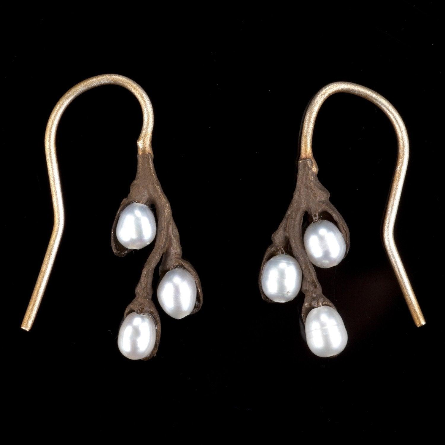 Pussy Willow Earrings - Small Wire Drop - Michael Michaud Jewellery