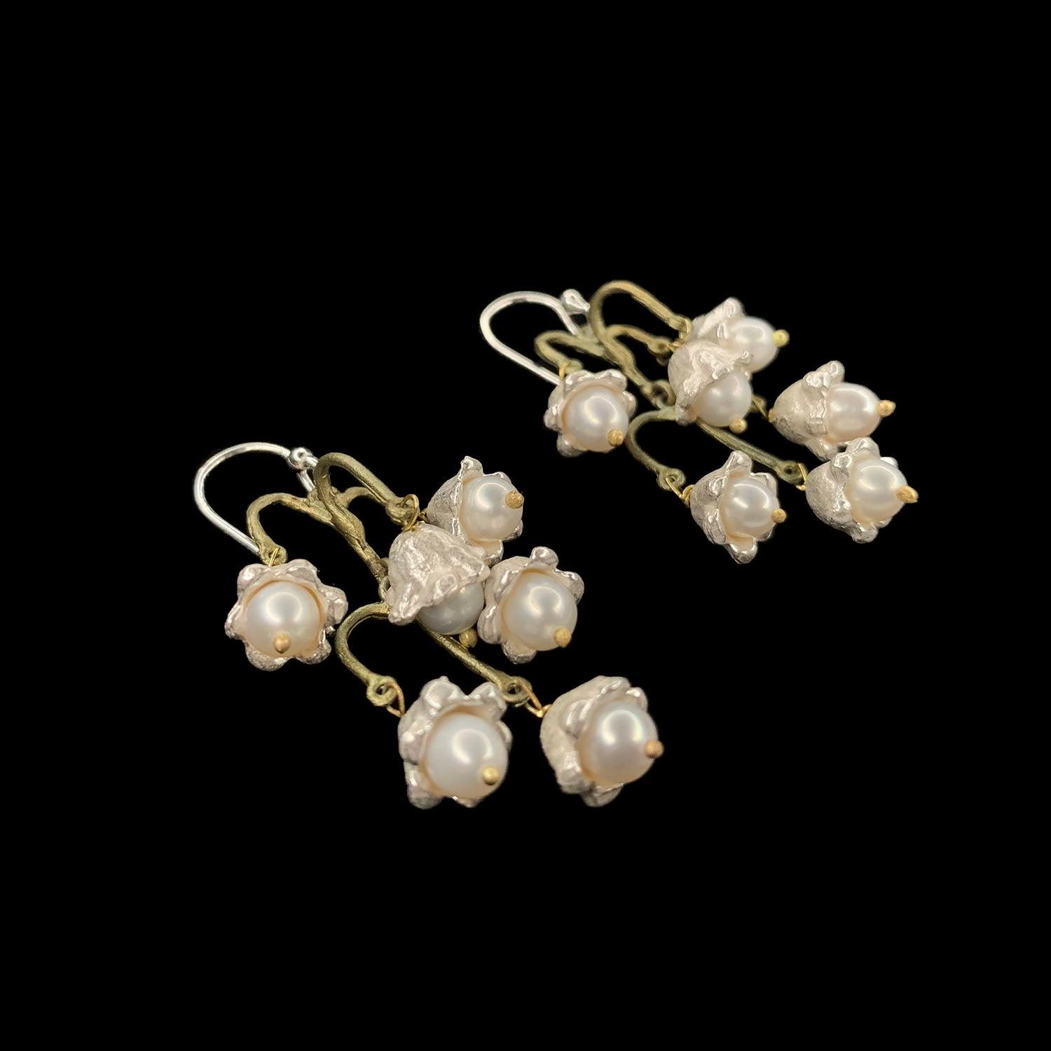 Lily of the Valley Earrings - Flowers Statement - Michael Michaud Jewellery