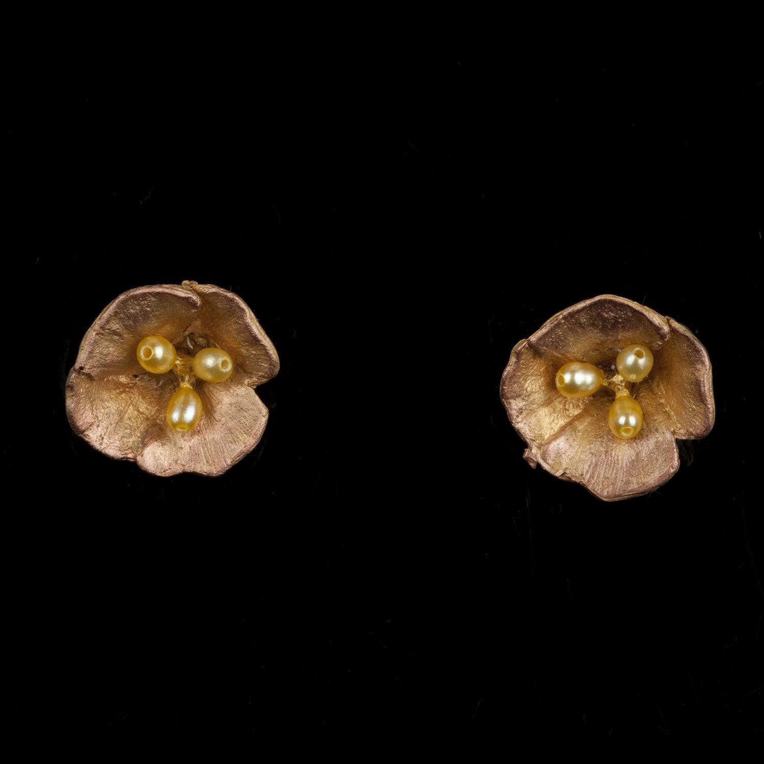 California Poppy Earrings - Petite Post - Michael Michaud Jewellery