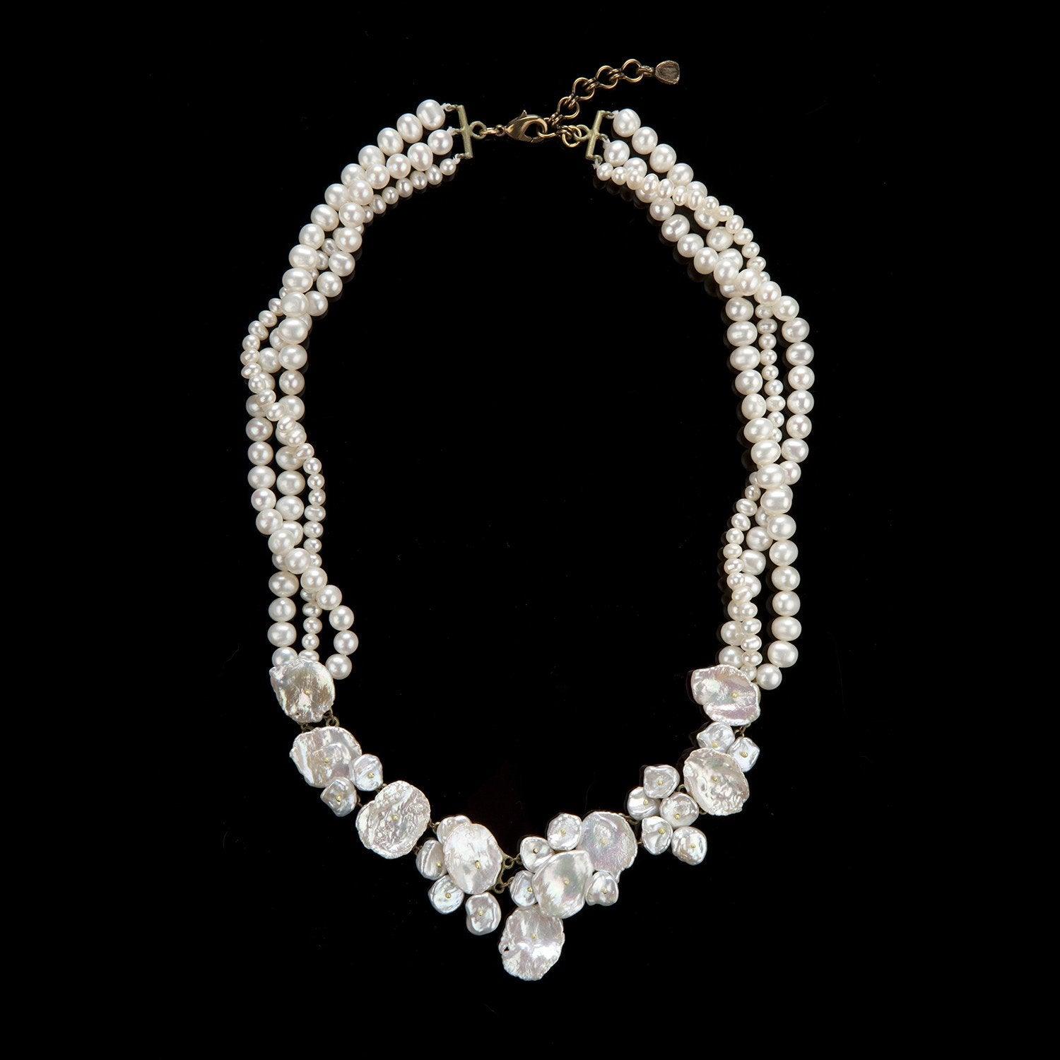 Silver Dollar Necklace - Pearl Twist - Michael Michaud Jewellery