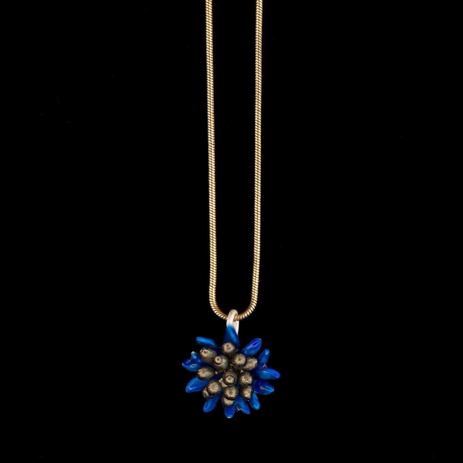 Blue Cornflower Pendant - Michael Michaud Jewellery