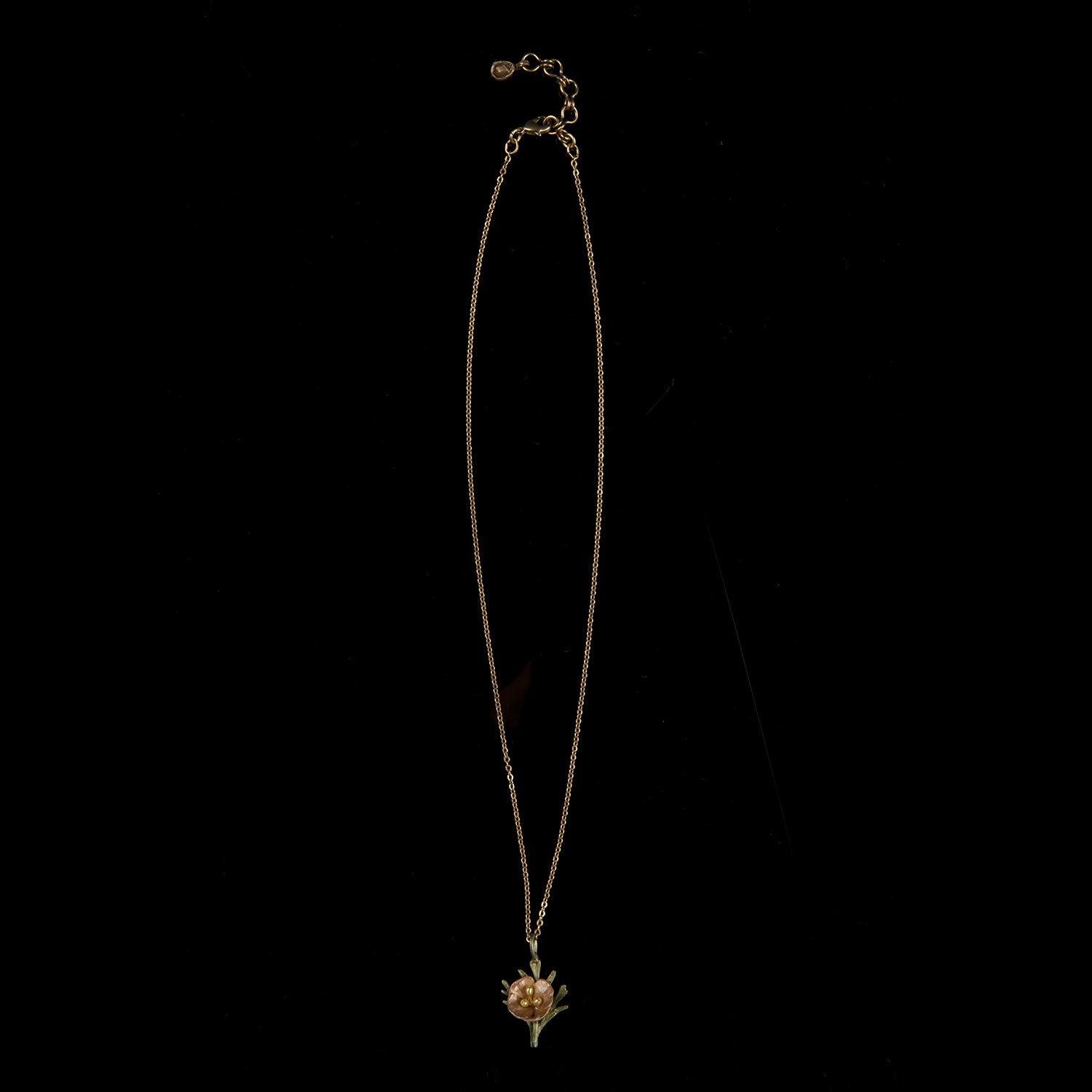California Poppy Pendant - Petite Flower - Michael Michaud Jewellery
