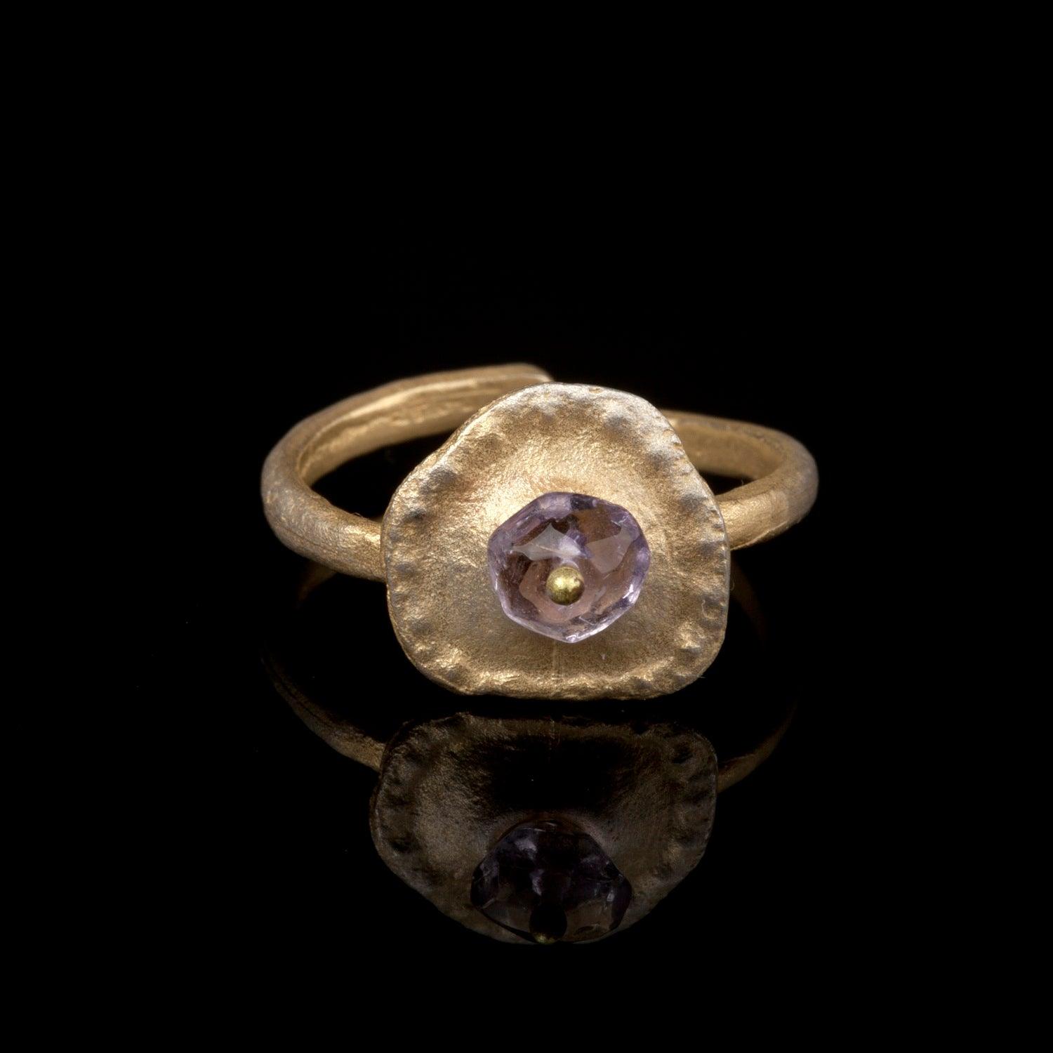 Sea Urchin Single Ring - Amethyst - Michael Michaud Jewellery