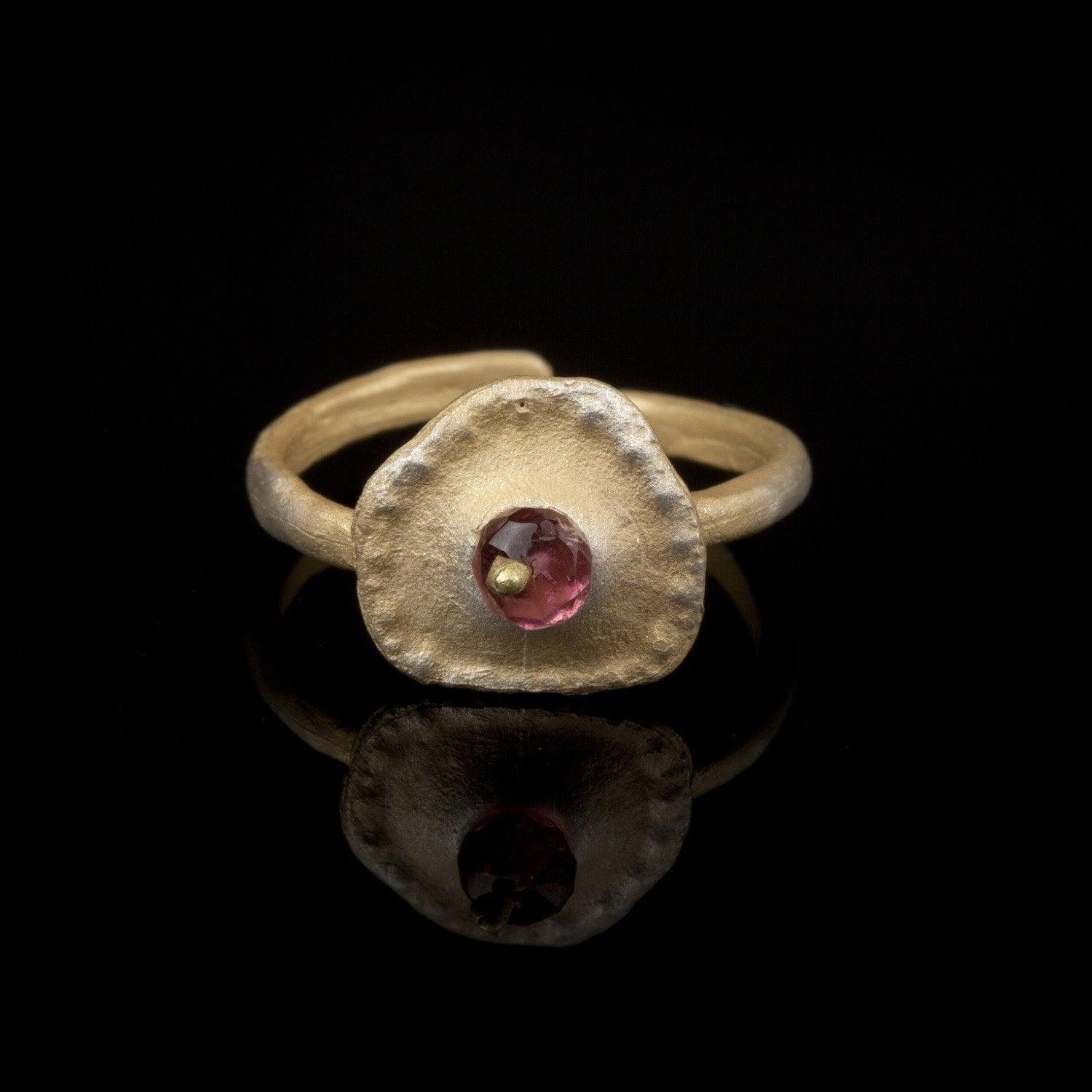 Sea Urchin Single Ring - Pink Tourmaline - Michael Michaud Jewellery