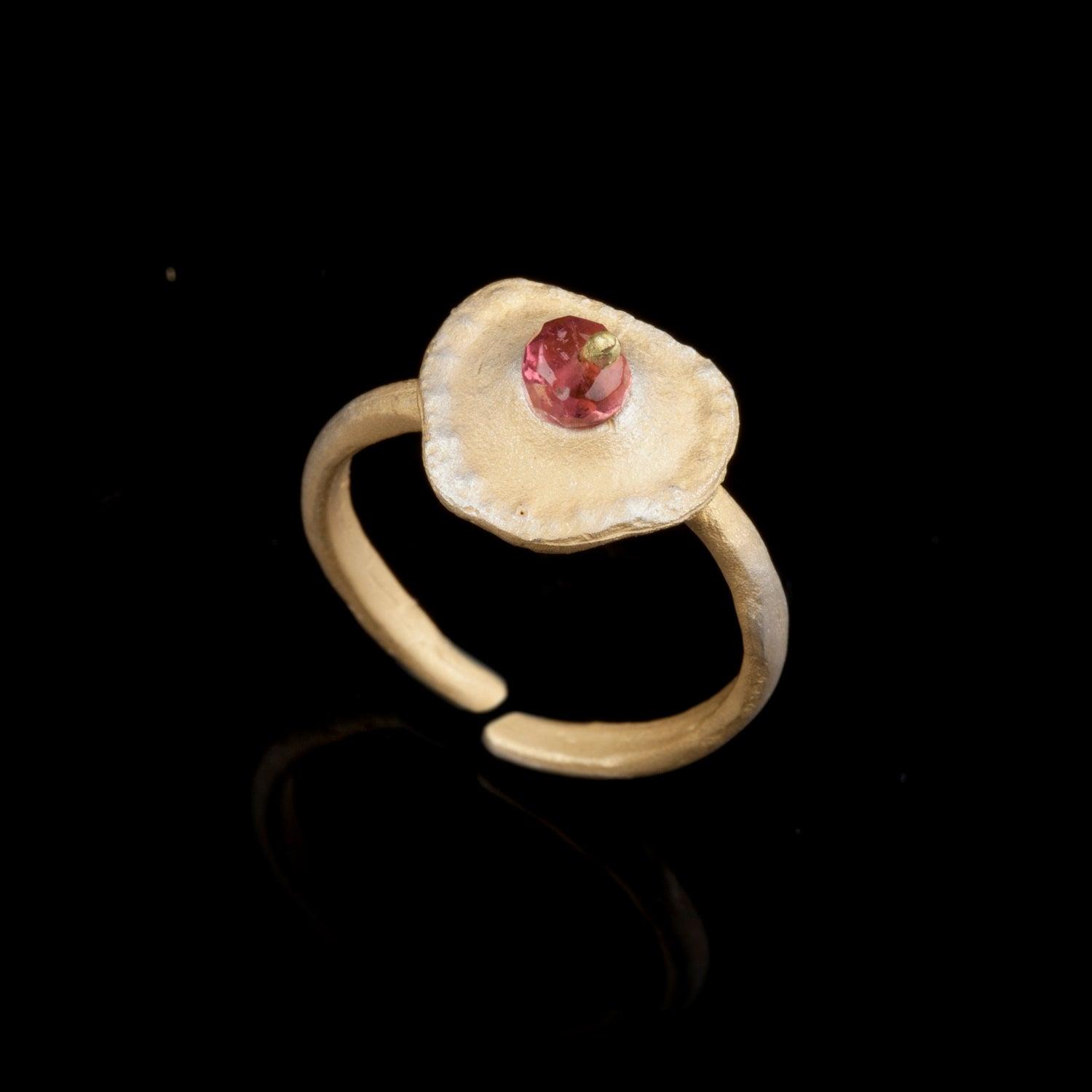 Sea Urchin Single Ring - Pink Tourmaline - Michael Michaud Jewellery