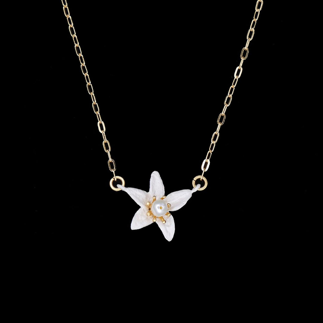 Orange Pendant - Flower - Michael Michaud Jewellery