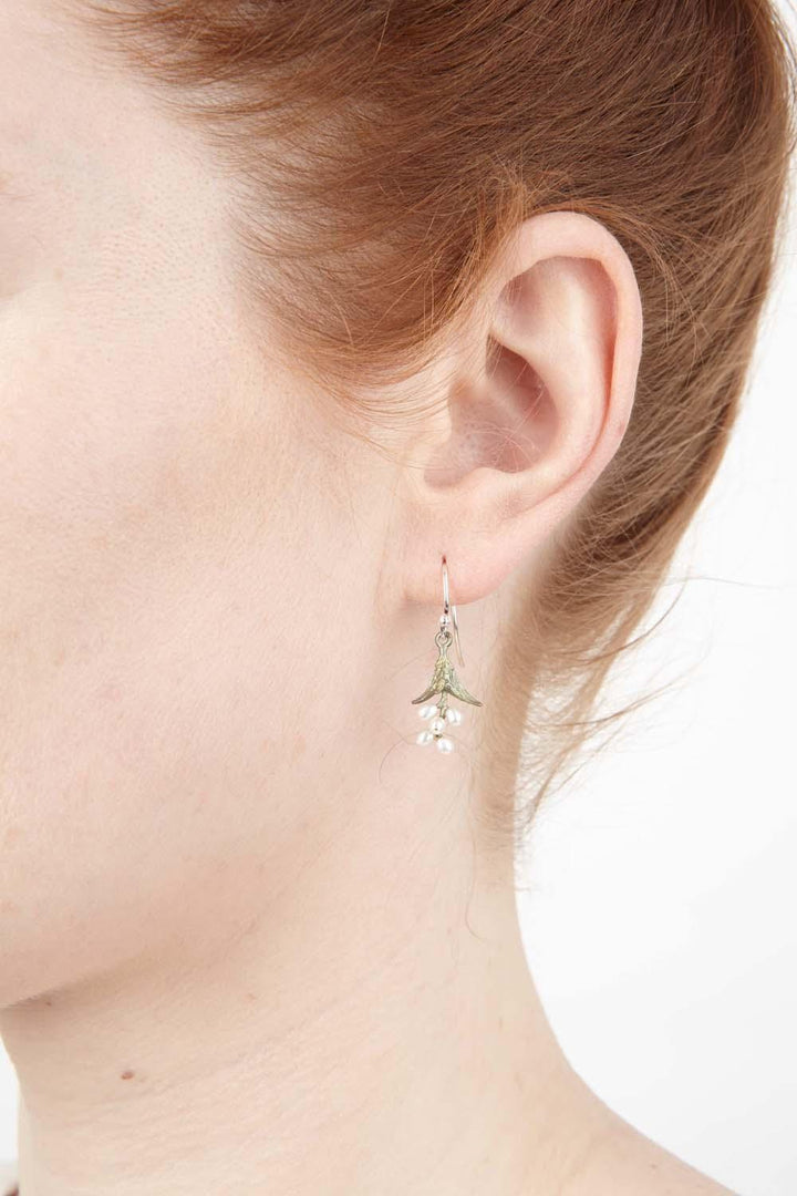 Sweet Basil Earrings - Pearl Drop - Michael Michaud Jewellery