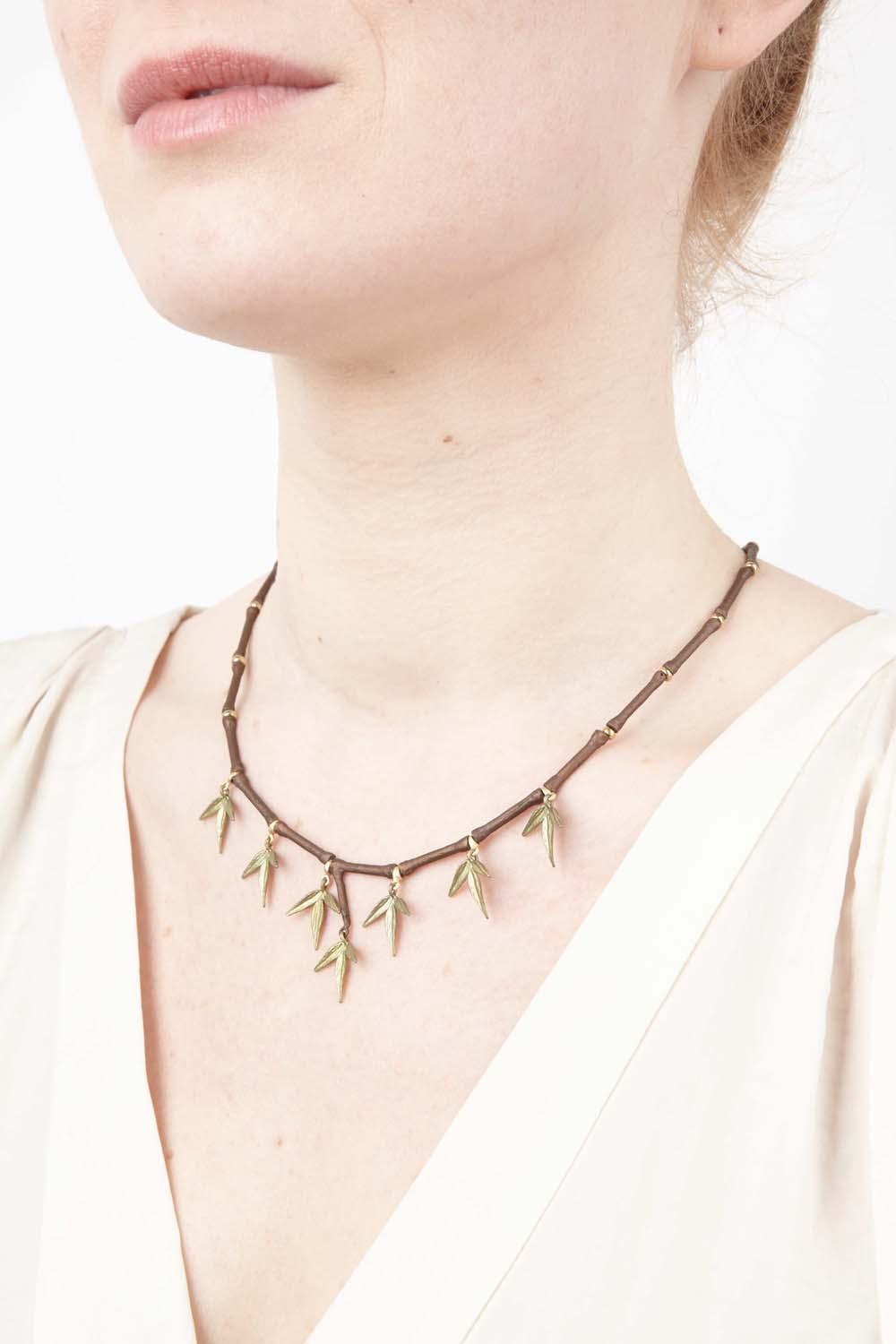 Bamboo Necklace - Small Drop - Michael Michaud Jewellery