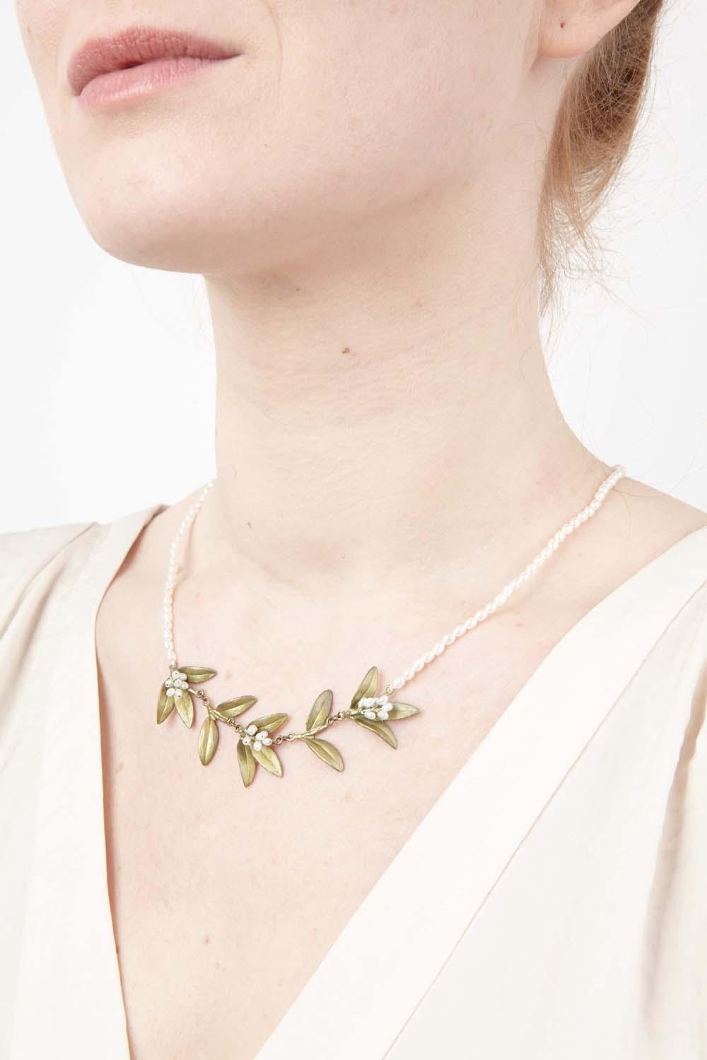 Flowering Myrtle Necklace - Pearl Contour - Michael Michaud Jewellery