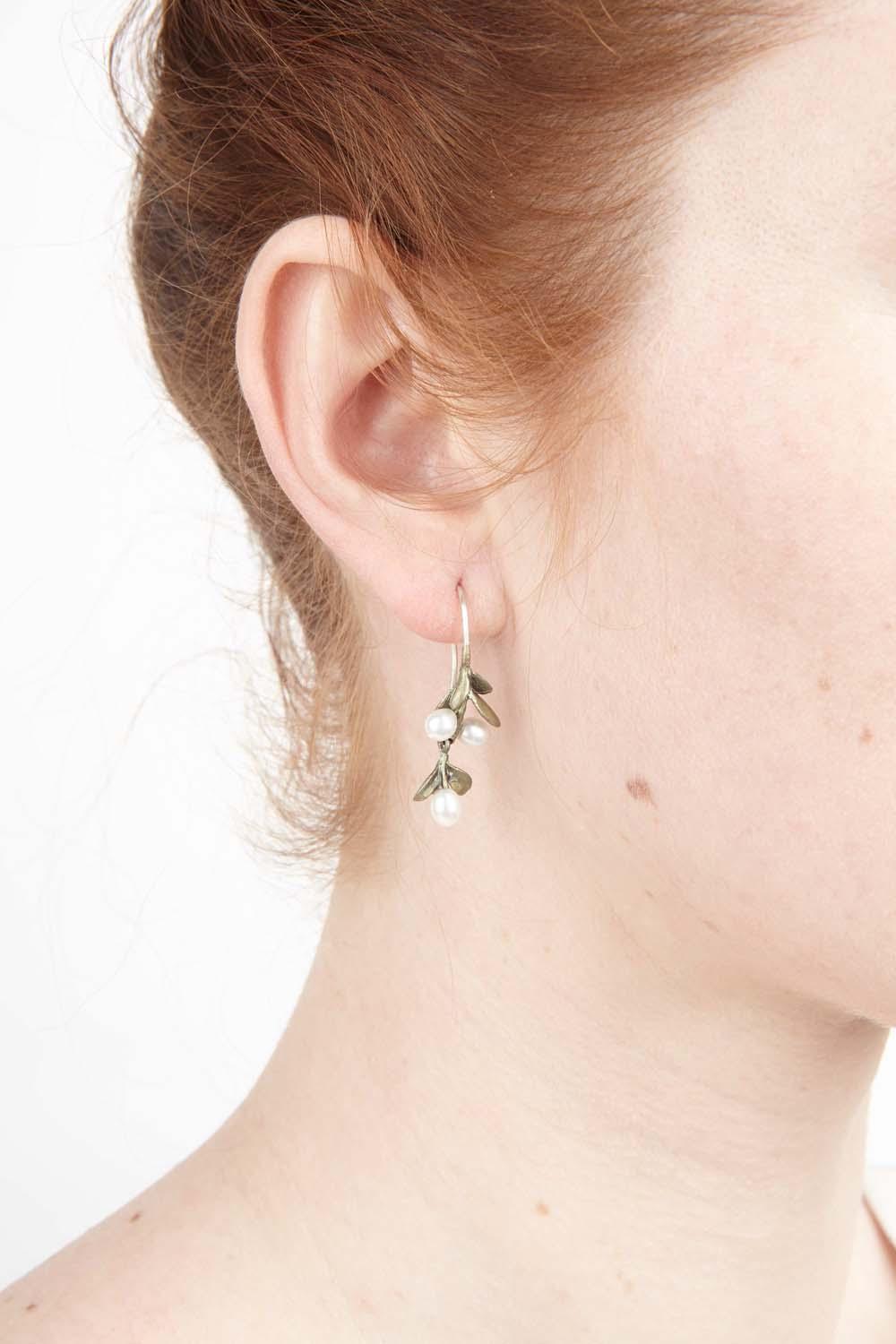 Boxwood Earrings - Wire Drop - Michael Michaud Jewellery