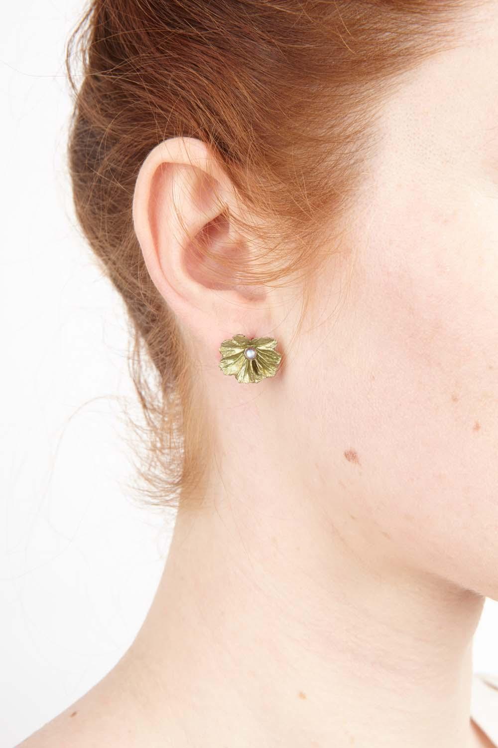 Lady's Mantle Earring - Post - Michael Michaud Jewellery