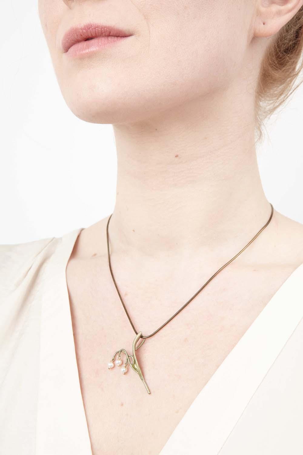 Lily of the Valley Pendant - Petite Flower - Michael Michaud Jewellery