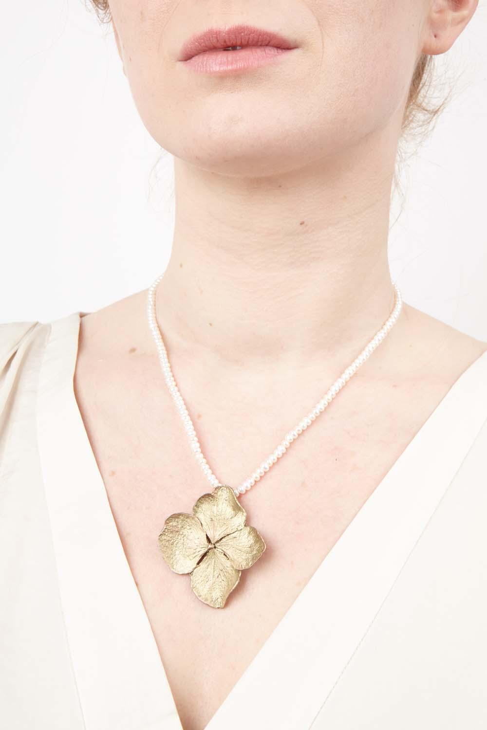 Hydrangea Pendant - Single Petal - Michael Michaud Jewellery