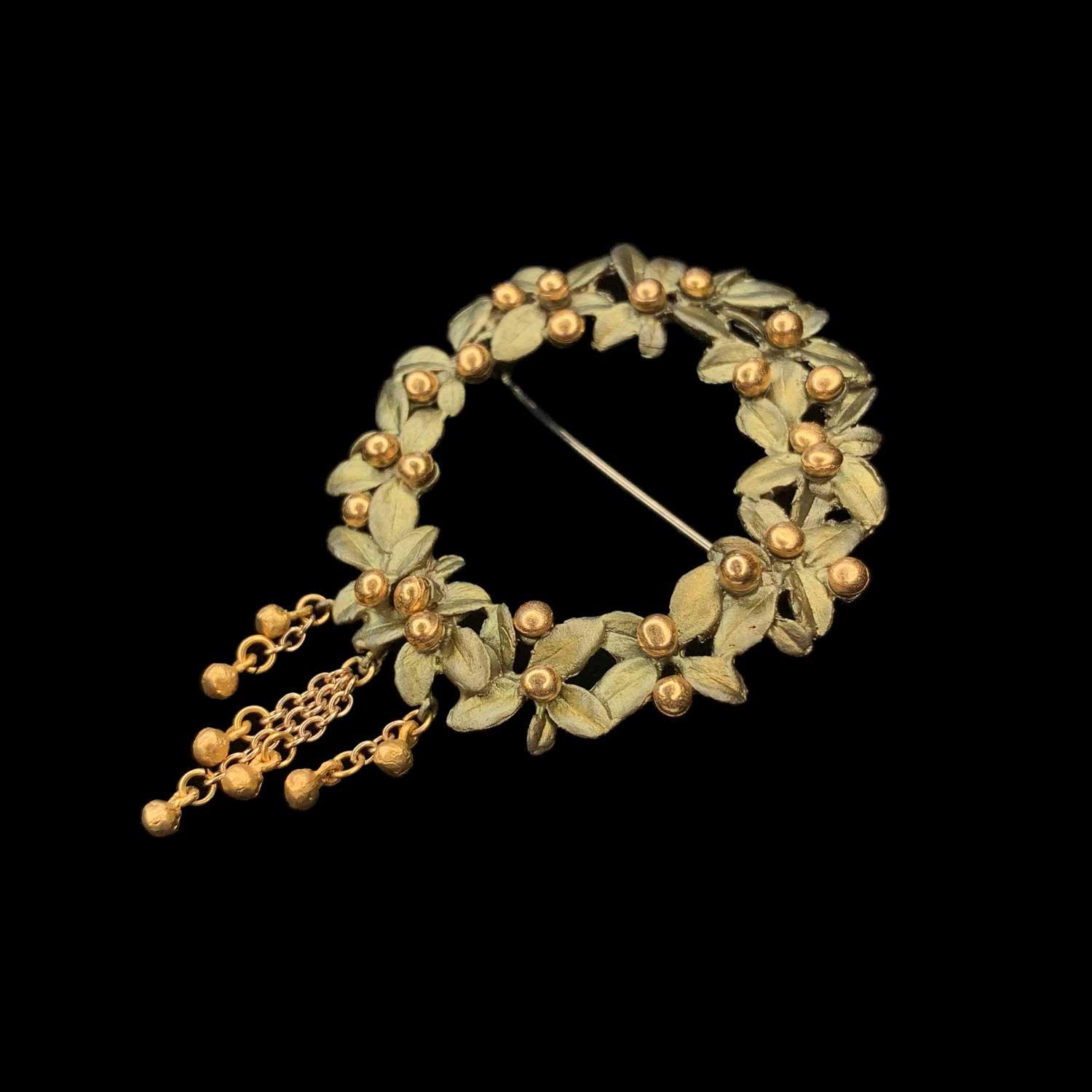 Golden Myrtle Brooch - Michael Michaud Jewellery