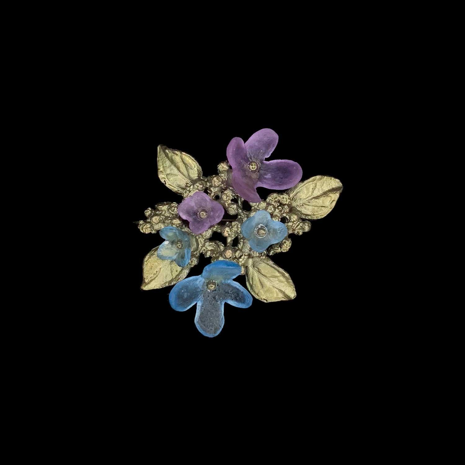 Hydrangea Teller Blue Brooch - Petite - Michael Michaud Jewellery