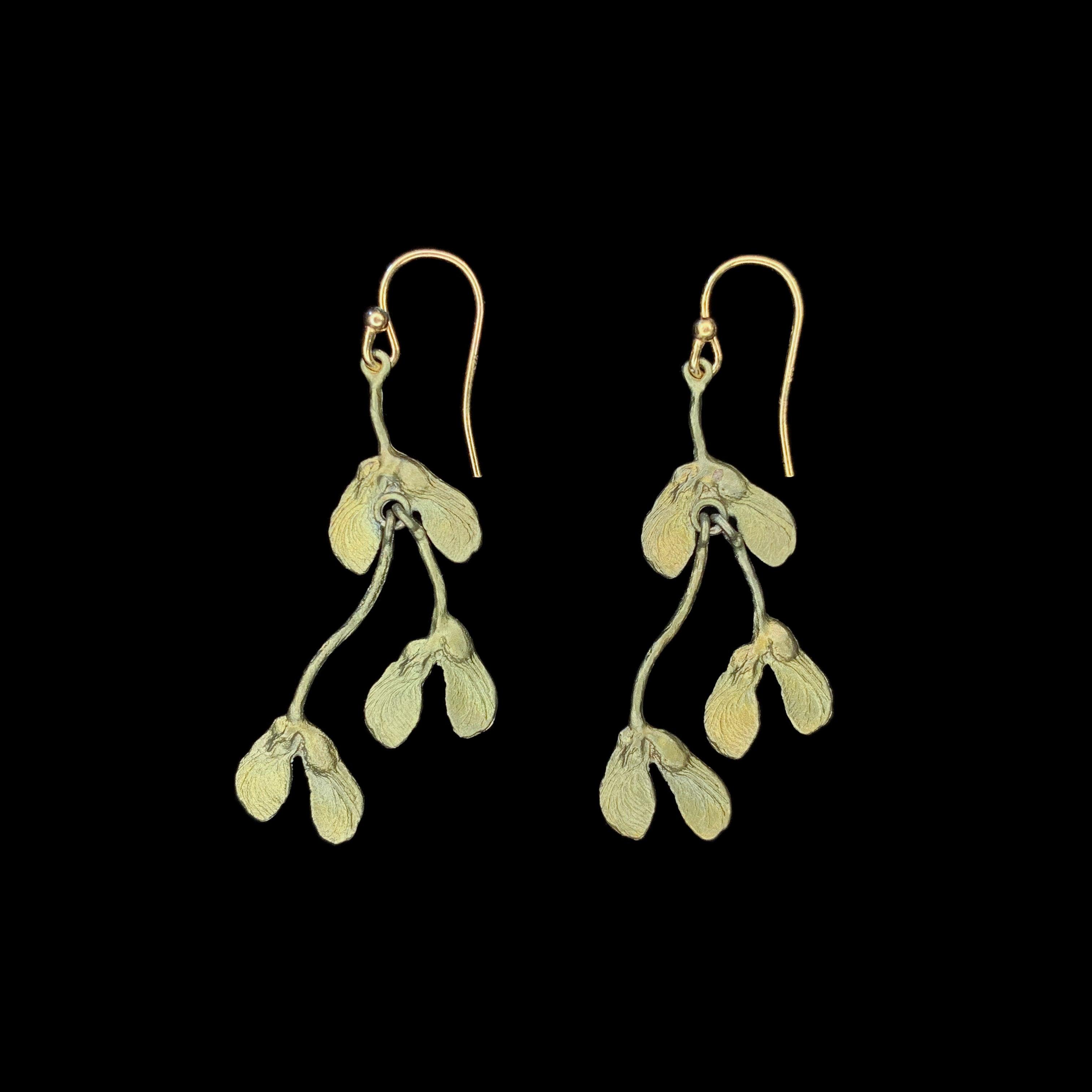 Japanese Maple Earrings - Wire Drop - Michael Michaud Jewellery