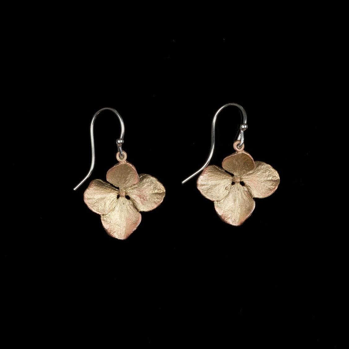 Hydrangea Earrings - Petal Wire Drop - Michael Michaud Jewellery