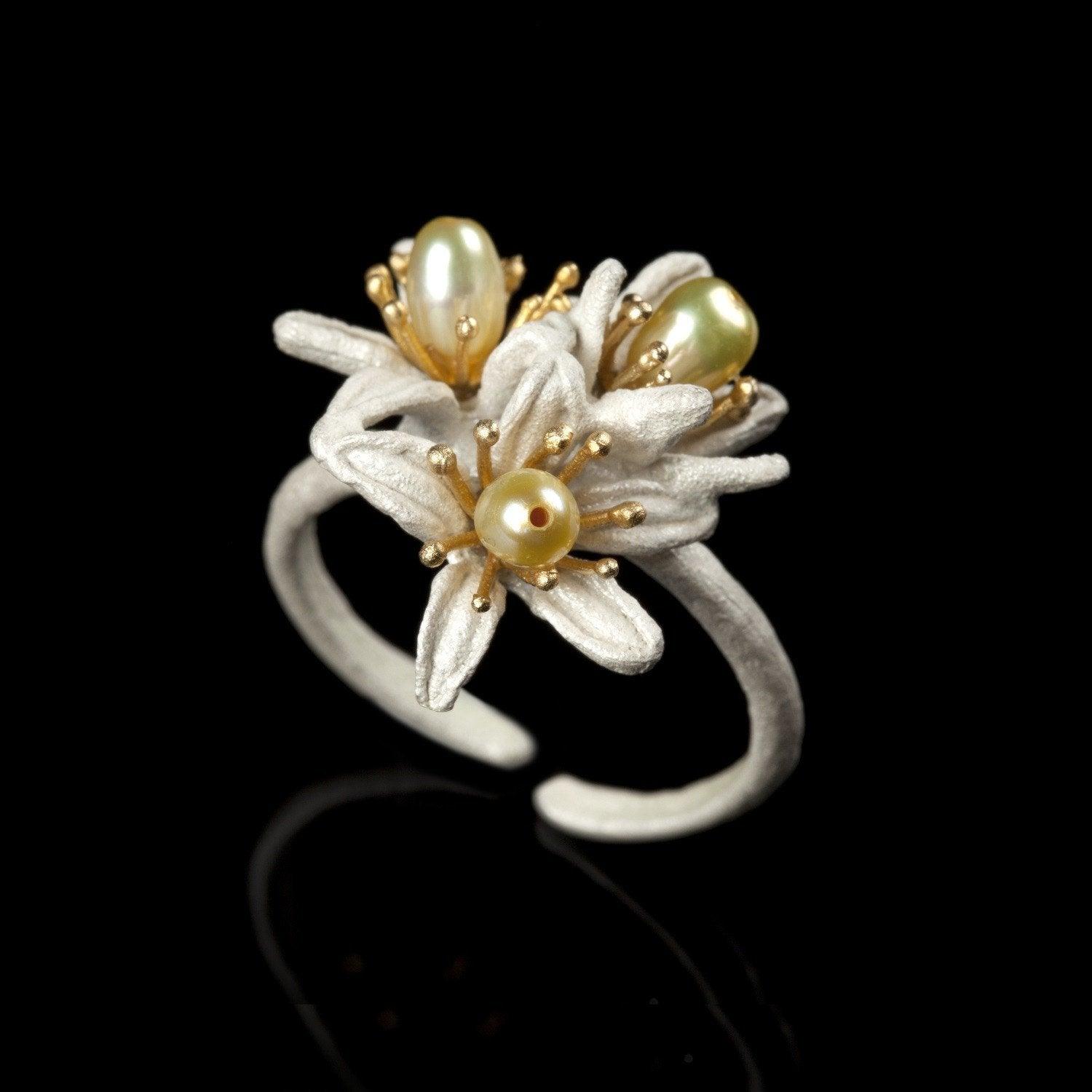 Orange Blossom Ring - Triple Flower - Michael Michaud Jewellery