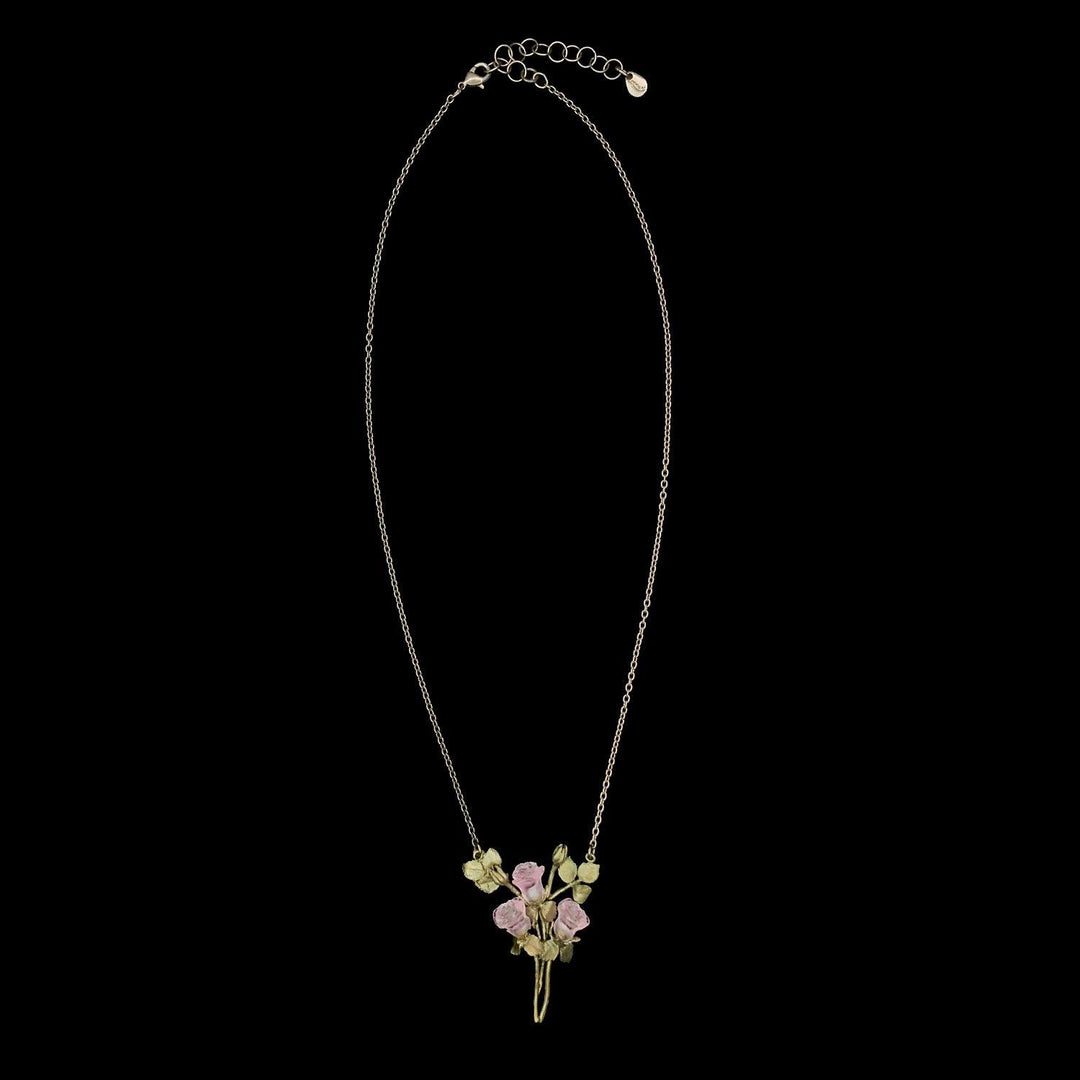 Blushing Rose Pendant - Triple Rose - Michael Michaud Jewellery