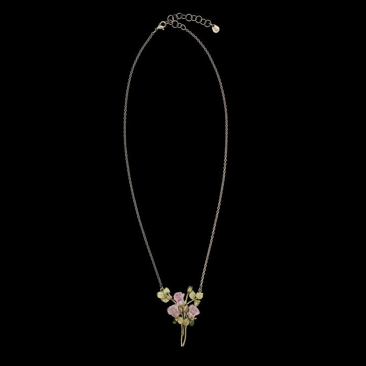 Blushing Rose Pendant - Triple Rose - Michael Michaud Jewellery