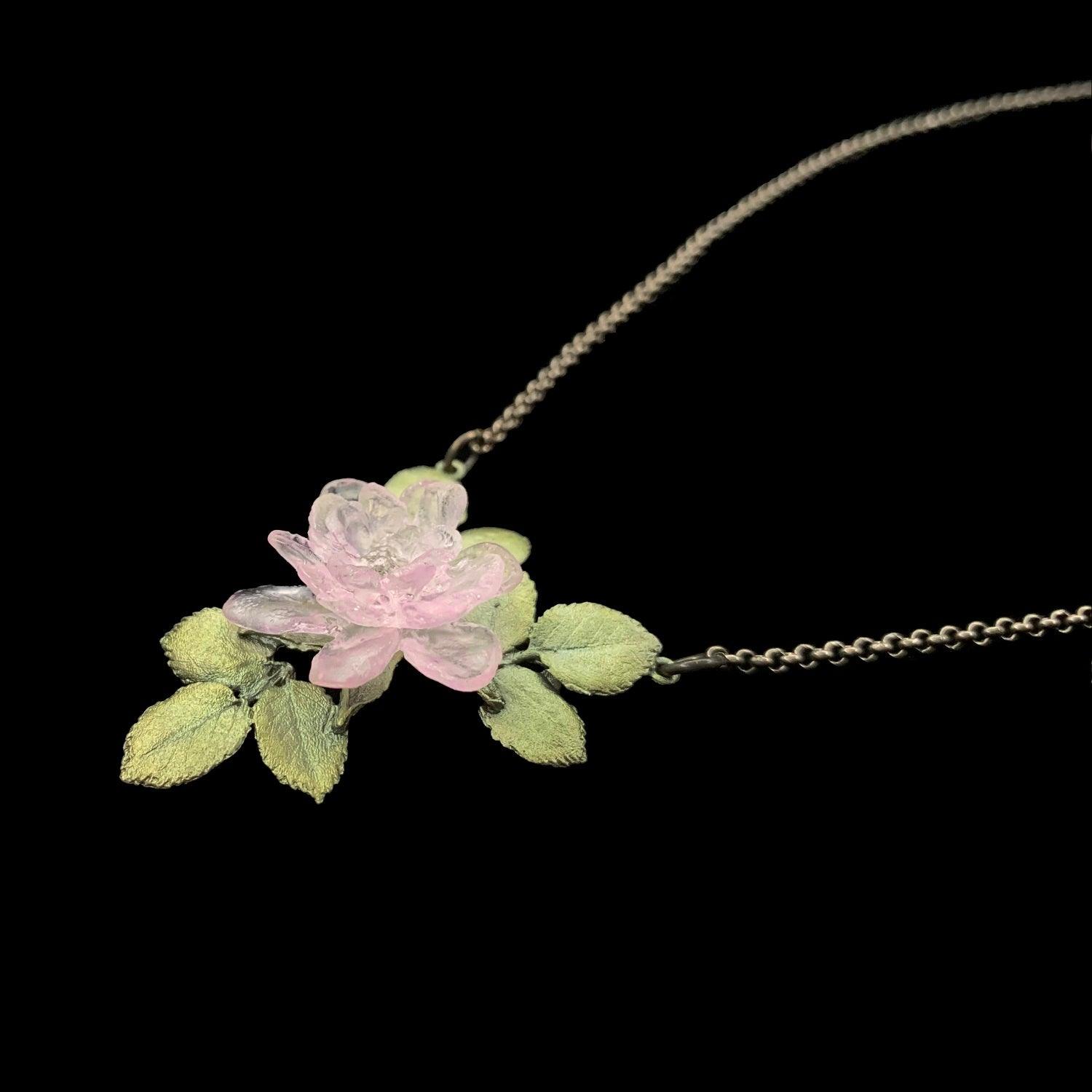 Blushing Rose Pendant - Single Flower - Michael Michaud Jewellery
