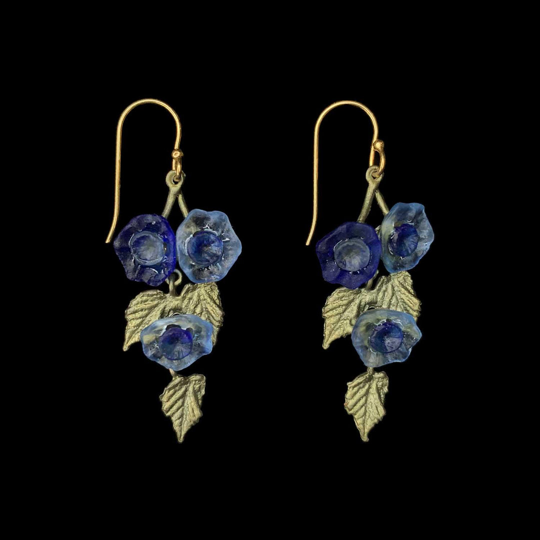 Morning Glory Earrings - Flower Wire - Michael Michaud Jewellery