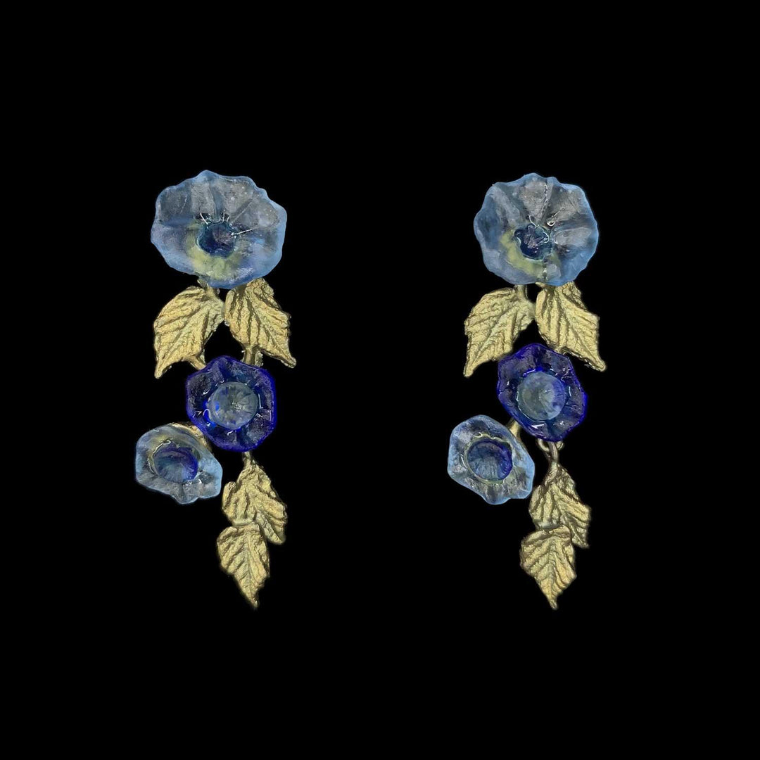 Morning Glory Earrings - Flower Post - Michael Michaud Jewellery