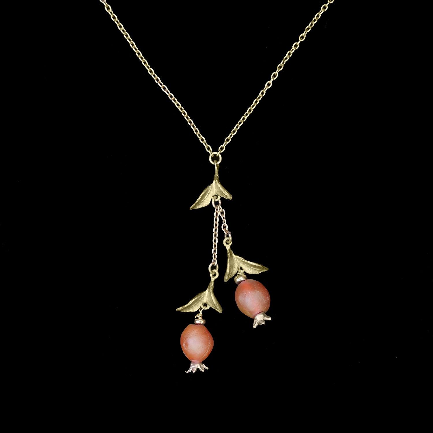 Pomegranate Pendant - Double Drop - Michael Michaud Jewellery