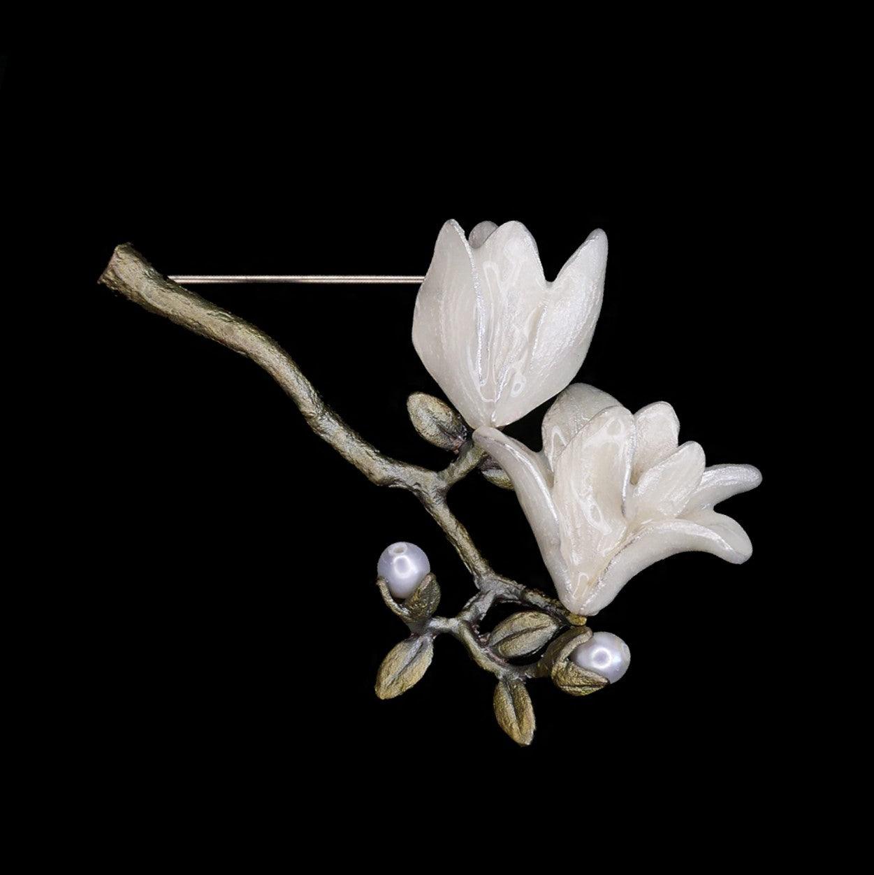 Magnolia Flower Statement Brooch