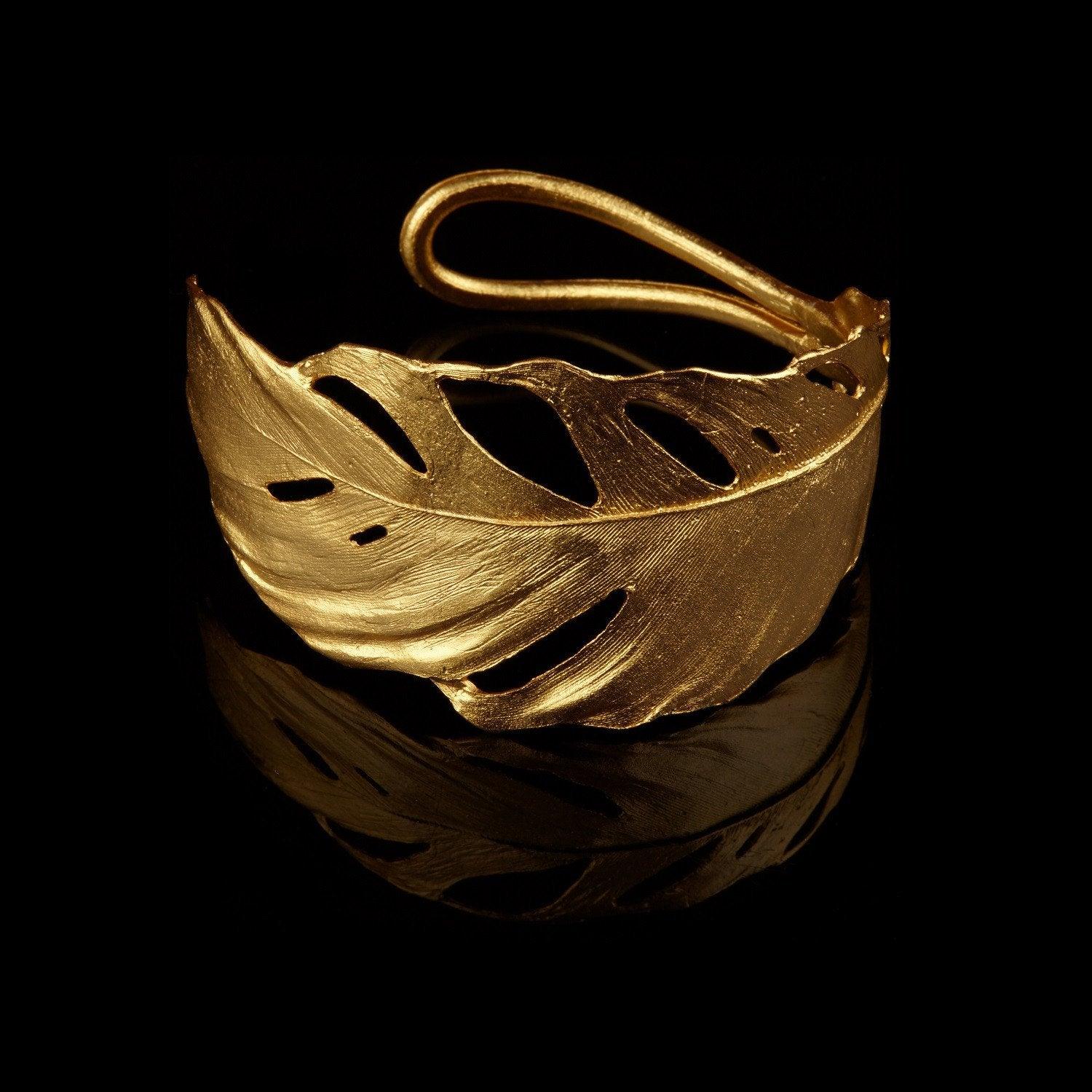 Feather Cuff Gold - Michael Michaud Jewellery