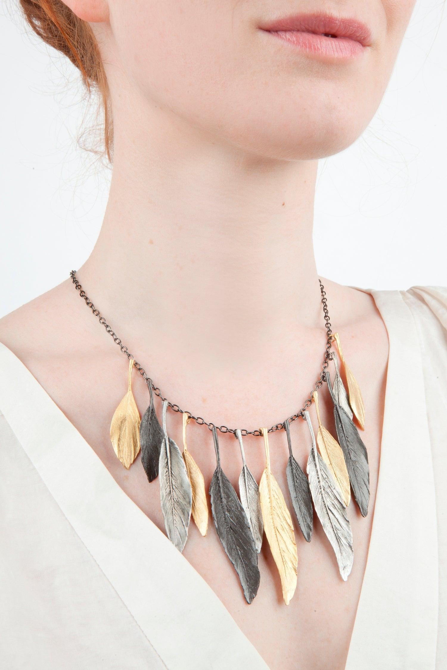 Feather Necklace - Tricolor - Michael Michaud Jewellery